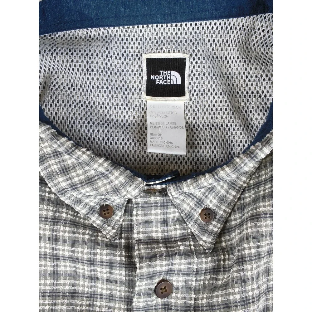 BUNDLE Set of 2 The North Face Men's Plaid Long Sleeve Trail Shirts - Size XXL
